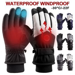 Vijf Vingers Handschoenen Waterdicht Ski Thermisch Touchscreen Snowboard Warm Winter Sneeuw Winddicht Fietsen Past Mannen Vrouwen 231201