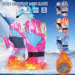 Cinq doigts gants imperméable chaud hiver professionnel ski Guantes neige adulte coupe-vent sport Ski équitation Moufle Femme