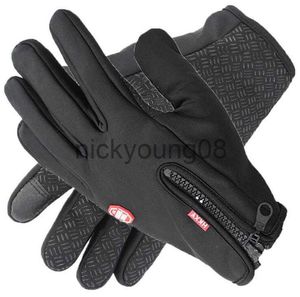 Handschoenen met vijf vingers Windstoppers Handschoenen Antislip Winddicht Thermisch Warm Touchscreen Handschoen Ademend Tacticos Winter Heren Dames Zwart Ritshandschoenen x0902