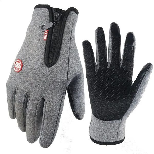 Cinq doigts gants hiver polaire pour hommes femmes écran tactile chaud extérieur cyclisme conduite résistance au froid coupe-vent antidérapant 231013