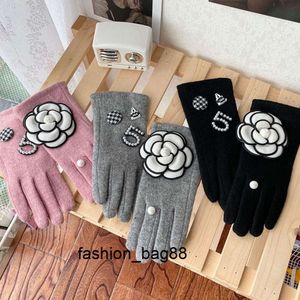 Vijf vingers handschoenen winter voor klassiek merk Camellia touchscreen vrouwelijke dikke wanten autohandschoen