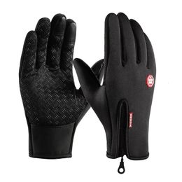Cinq doigts gants hiver pour hommes femmes écran tactile chaud extérieur cyclisme conduite moto froid coupe-vent antidérapant 231130