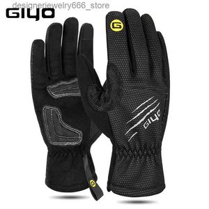 Cinq doigts gants gants d'hiver pour homme femme gel rembourré vélo équipement de cyclisme doigt complet vtt vélo motocycliste gants écran tactile Q231206