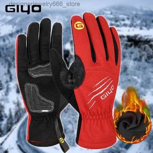 Cinq doigts gants gants d'hiver pour homme femme gel rembourré vélo équipement de cyclisme doigt complet vtt vélo motocycliste gants écran tactile Q231207