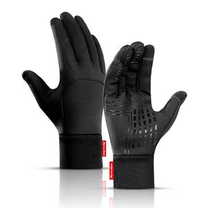 Vijf vingers handschoenen winter mannen vrouwen fietsen vol vinger touchscreen antislip waterdichte winddichte warm thermische fleece fietsen fiets 221110