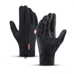 Cinq doigts gants hiver hommes chaud écran tactile sport pêche anti-éclaboussures ski armée cyclisme snowboard antidérapant fermeture éclair femmes 231013