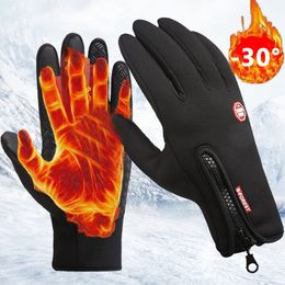 Cinq doigts gants hiver moto écran tactile moto course équitation moto thermique polaire doublé imperméable chauffé guantes 230823