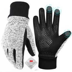 Cinq doigts gants hiver Thinsulate thermique temps froid chaud course écran tactile vélo pour hommes femmes 231122
