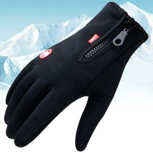 Cinq doigts gants hiver chaud cyclisme vélo écran tactile doigt complet gant imperméable à l'eau en plein air vélo ski pêche moto équitation 230928