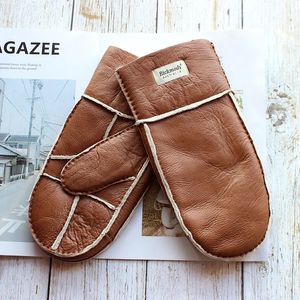 Gants à cinq doigts hiver chaud mitaines en fourrure de mouton pour hommes doublure en laine épaisse coupe-vent et résistante au froid et gants en cuir augmentant l'engrais 231115