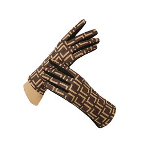 Cinq doigts gants hiver femme lettre double f mode chaud coupe-vent cyclisme écran tactile fonction de conduite en gros