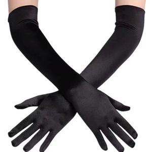 Vijf vingers Handschoenen vrouwen vlekken 53 cm lange sexy gotische lolita avondfeestje Hand Warmer 1920s voor cosplay kostuum opera cocktail 2602
