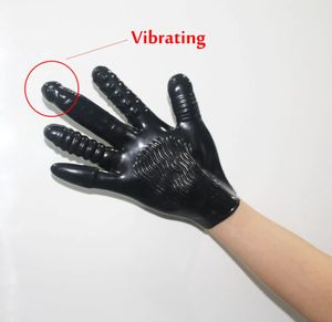 Cinq doigts masturbateurs gants sexuels vibratrice femelle gode g-spot clitoral stimulateur vagin massage accessoires de chasteté érotique 240410