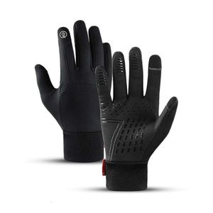 Cinq doigts hiver hommes femmes gants toucher froid imperméable moto cycle mâle sports de plein air chaud thermique polaire course ski 220812