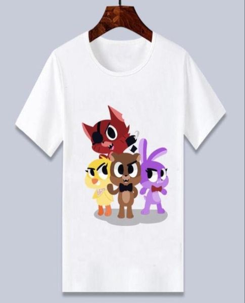 Cinq nuits à Freddy FNAF T-shirt Children Children Cartoon Imprimé Tee-Shirts T-shirt pour garçons Girls3071425