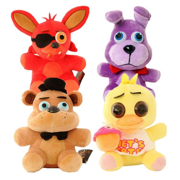 Cinq nuits au jouet de Freddy FNAF Freddy Fazbear Foxy Bonnie Chica jouets en peluche poupée en peluche douce 25cm