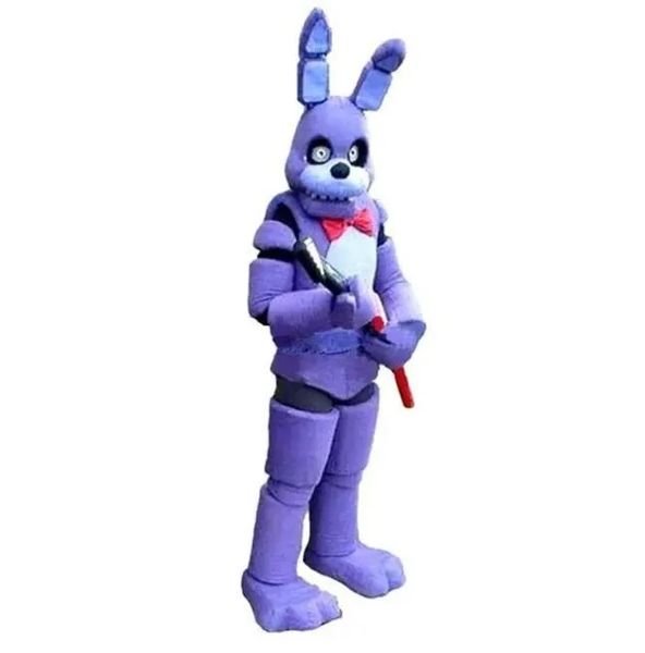 Cinq nuits à Freddy FNAF jouet effrayant lapin violet mascotte Costume Halloween noël personnage de dessin animé tenues costume dépliants publicitaires vêtements