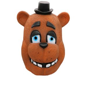 Cinq nuits au masque de costume de Freddy FNAF Foxy Chica Freddy Fazbear Bear Masques en latex Halloween Party Cosplay Fournitures Y200103