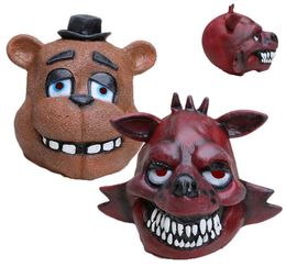 Vijf nachten bij Freddy039S masker FNAf Foxy Chica Freddy Fazbear Bear Mask Cadeau voor kinderen Halloween Party Decorations Supplie Y20018371435