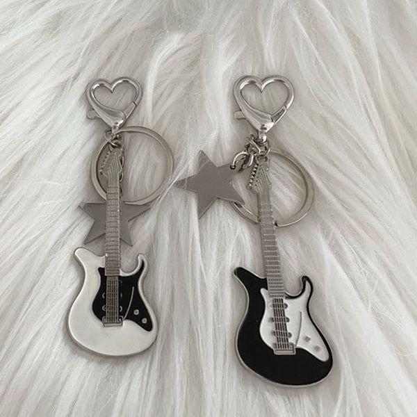 Pendentif guitare étoile à cinq branches, niche rétro pour sac, porte-clés