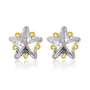 Vijfpuntige Star Stud-oorbellen S925 Silvertated 18K Gold Brand High End oorbellen Koreaanse mode Vrouwen Exquise Small Earrings Jewelry Valentine's Day Gift SPC