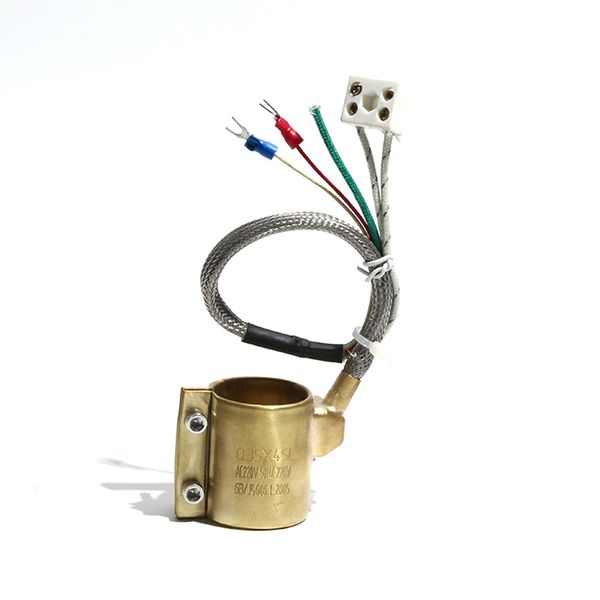 Calentador de banda de latón de cinco cables, barril de cobre eléctrico 220V ID 36/38/40mm de altura 45-50mm/30-50mm/30-50mm para máquina de inyección de calor