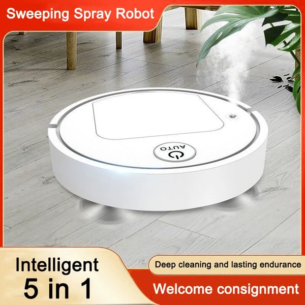 FiveInOne Robot de balayage, nettoyage et aspiration, nettoyage puissant, purification de l'air, humidification par pulvérisation, automatique intelligent 240125