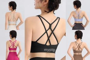 Fixed Chest Pad Sports beha, mooie rug dunne riem schok-absorberende yoga vest best verkochte fitness en hardloop ondergoed voor vrouwen