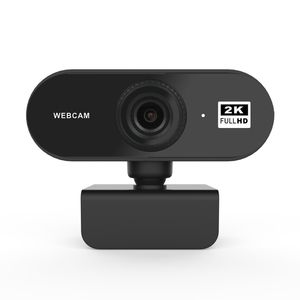 Mise au point fixe 2K Webcam Microphone intégré Caméra d'appel vidéo haut de gamme Périphériques d'ordinateur Web pour PC portable