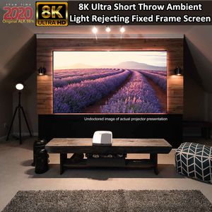 fixed frame screen 100 inch 16:9 black crystal projection screen for laser projector 4k with high gain fabric