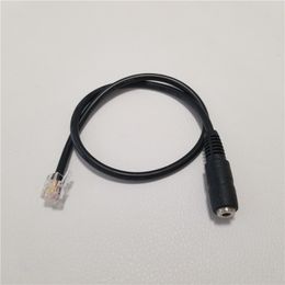 Vaste draadloze telefoonheadset-adapterkabel 3,5 ronde gat Headset-conversie 3,5 mm 4 polen vrouwelijk naar kristalconnector