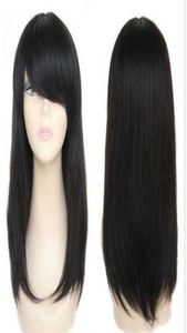 FIXSF268 nouveau style longue noire droite cosplay perruques pour femmes modernes cheveux wig6504477