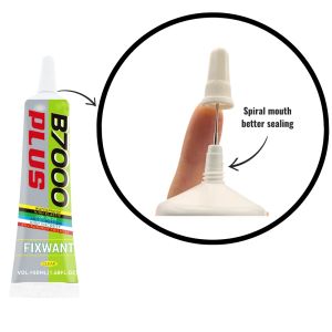 Fixwant B7000 Plus Adhésif de bricolage multi-usage clair pour la réparation de téléphone Diamond et Fabric Plastique 15 ml / 50 ml / 110 ml