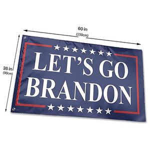 FJB Lets Go Brandon Flag Six Stars Color vivo UV resistente a la decoloración doble costura decoración Banner 90x150cm impresión Digital al por mayor