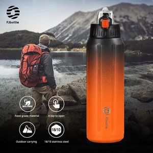 FJbottle roestvrijstalen waterfles 600 ml 21 oz geïsoleerde thermosfles lekvrij BPAvrij voor schoolsport gym fietsen 240320