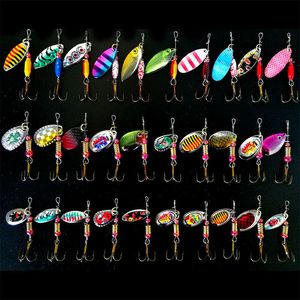 Fjord 30 pcs / lot Lures de spinning Kit de pêche à la cuillère Spinner d'eau fraîche accessoires de pêche en eau salée appât artificiel 220624