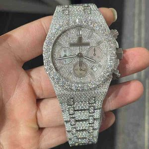 Fjt8 polsWatch 2024 Acceptatie aanpassing mannen luxe horloge ijs uit vvs Watch Bling Diamond Watch6MF14AO781SJ