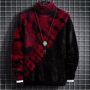 Suéteres para hombre 2021 suéter de cuello alto ropa de hombre Otoño Invierno prendas de punto suéter grueso moda cuello alto suave cálido Pull Homme