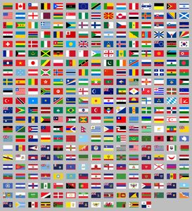 Vlaggen van de World International Nations Art Picture Printing Silk Poster Home Wall Decor