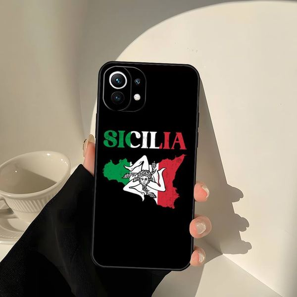 Flag Italie Phone Case pour Xiaomi Poco M3 Pro X3 Mi 9t 10t 11 11i 11x NFC F3 Redmi 9 8 7 Black Soft Funda Shell Cover Softcase