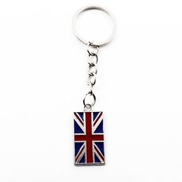 Vlag Keychain verschillende vormen Britse stijl hanger geschenk voorkeur auto Red Blue Verenigd Koninkrijk Amerikaans buitenlandse zaken vlaggen sleutelketen RRA6782