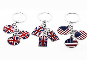 Drapeau porte-clés diverses formes style britannique pendentif cadeau faveur voiture Royaume-Uni affaires étrangères américaines cadeaux drapeaux porte-clés 7839204