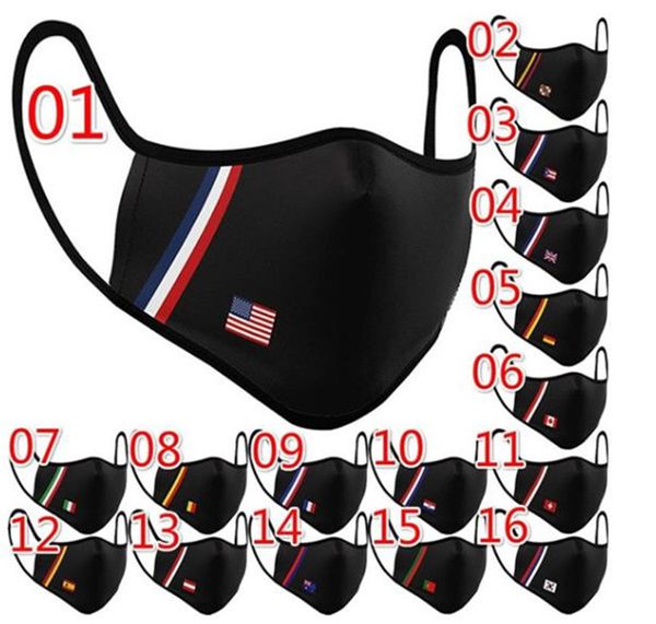 Drapeau Masque Mascarillas Réutilisable Lavable Tissu Masque Visage Masque Courir Cyclisme Cosplay Élastique Bandana Masques Headwea Foulards Magiques