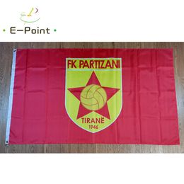 Drapeau de l'Albanie FK Partizani Tirana 3 * 5ft (90cm * 150cm) Drapeaux en polyester Bannière décoration volant maison jardin flagg Cadeaux de fête