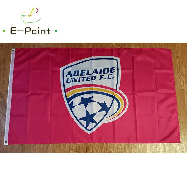 Drapeau de l'Australie A-League Adelaide United FC 3 * 5ft (90cm * 150cm) Drapeau en polyester Décoration de bannière volant maison drapeau de jardin Cadeaux de fête