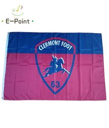 Drapeau de France Football Club Clermont Foot 63 35 pieds 90 cm 150 cm drapeaux en polyester bannière décoration volante maison jardin festif gi8440771