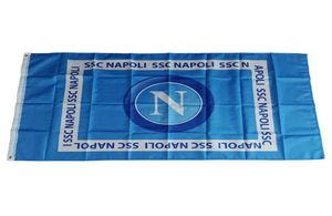 Drapeau d'Italie SSC Napoli FC 3x5ft 150x90cm Dprinte 100d Polyester Indoor Decoration extérieur Decoration avec œillets en laiton 4397667