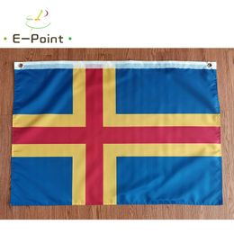 Drapeau des îles ￅland finlande 3*5 pieds (90cm x 150cm), drapeau en Polyester, bannière de décoration volante, drapeau de jardin de maison, festif