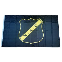 Vlag van Nederland Voetbalclub NAC Breda Zwart 3 * 5ft (90 cm * 150cm) Polyester Vlaggen Banner Decoratie Flying Home Garden Feestelijke geschenken