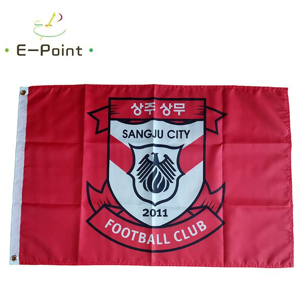 Bandera de Corea del Sur Liga K1 Sangju Sangmu FC 3 * 5 pies (90 cm * 150 cm) Banderas de poliéster Decoración de pancartas Jardín de su casa voladora Regalos festivos